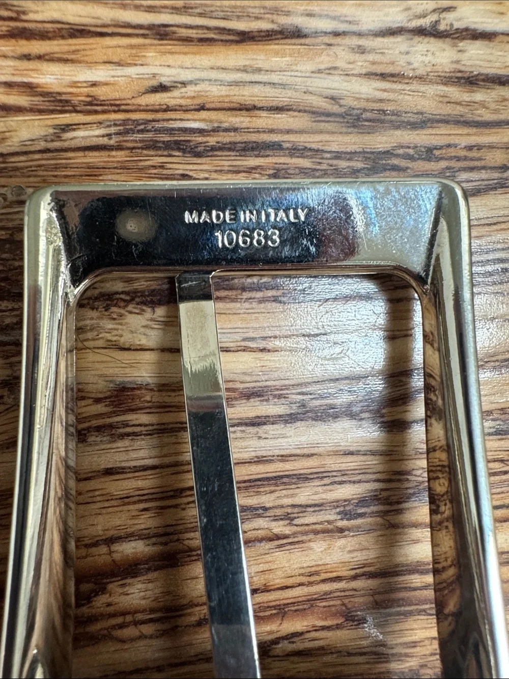 Reversible black and brown genuine leather made in Italy silver buckle belt